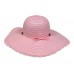 Straw Big Rim Hat w/ Beads - Pink -HT-M231PK